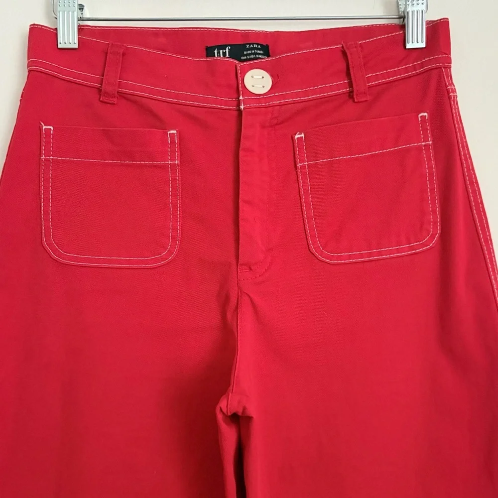 Zara Trf Collection Wide Leg Cropped Streetwear Casual Sz S